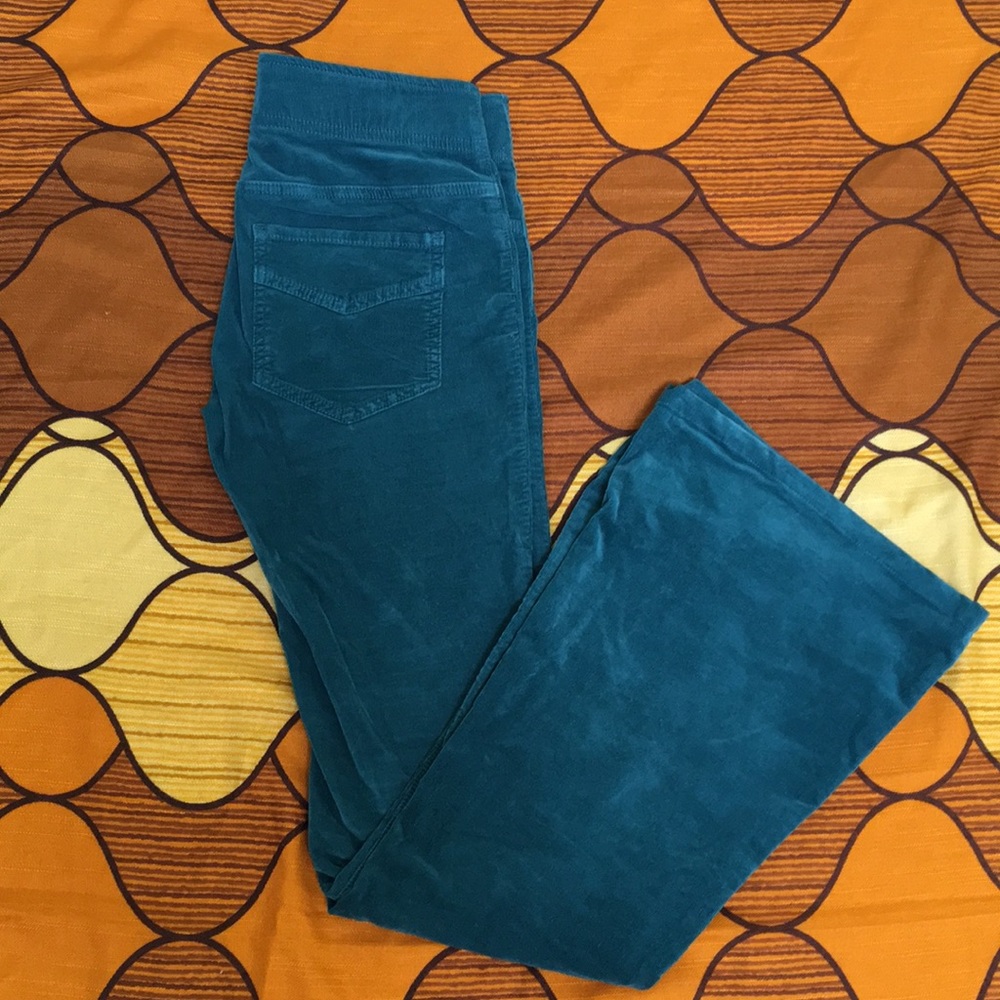 Free People Float on Flare Cord Vintage Green 25 - Picture 2 of 6